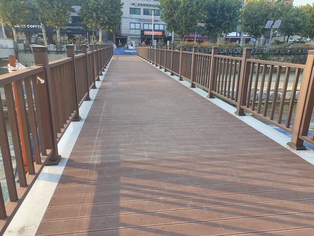 서울 도림천 데크 다리 시공 사진